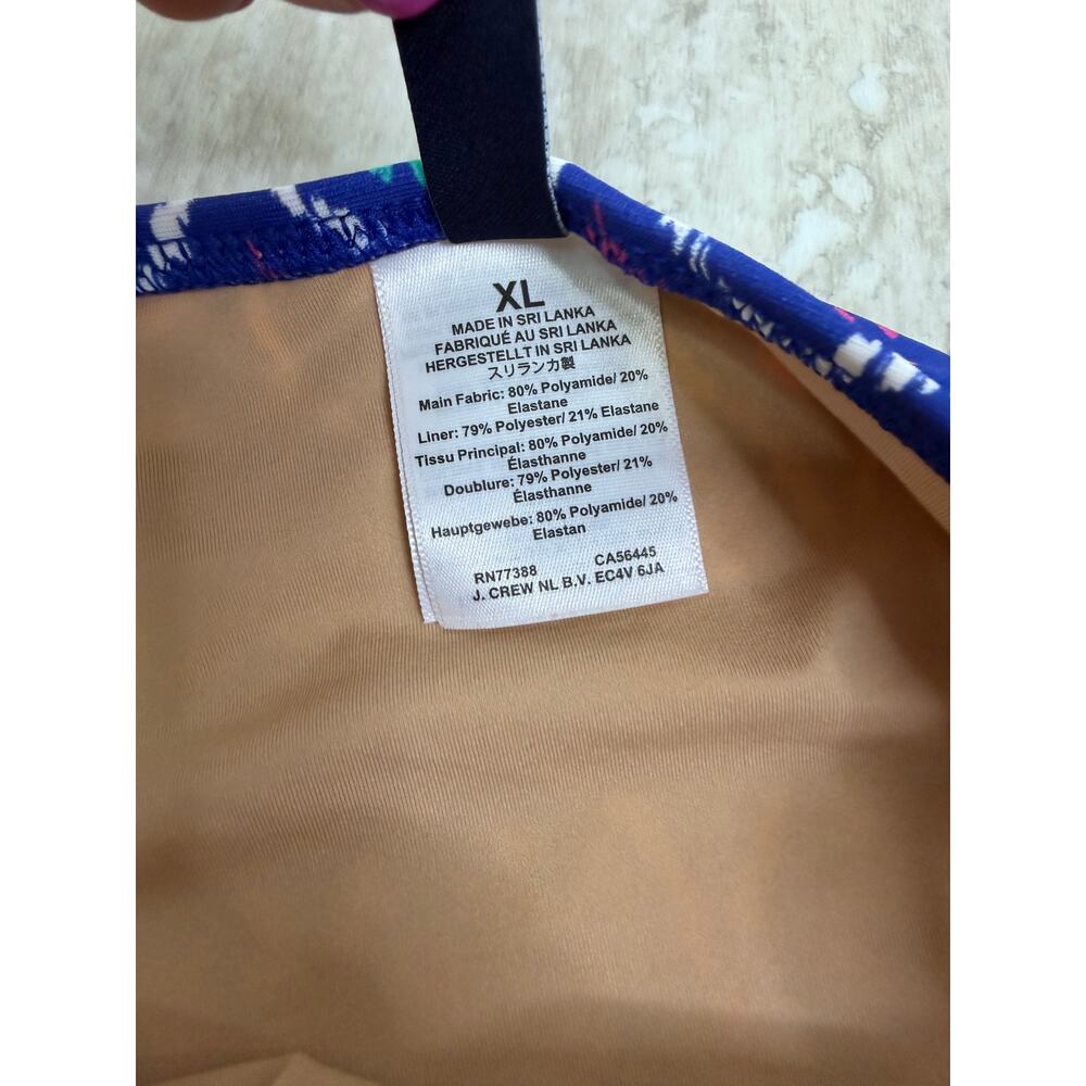 J.Crew Factory One Piece Ruffle Floral Swimsuit Size XL - Picture 3 of 5